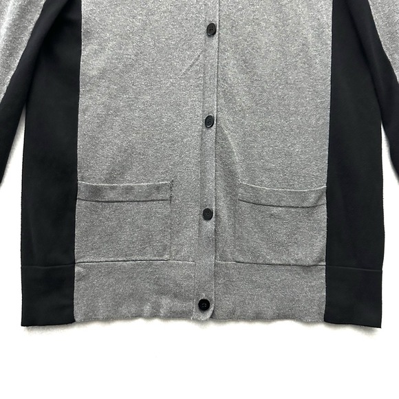 525 America L Large Varsity Cardigan Sweater Longline Colorblock Pockets - Picture 2 of 8